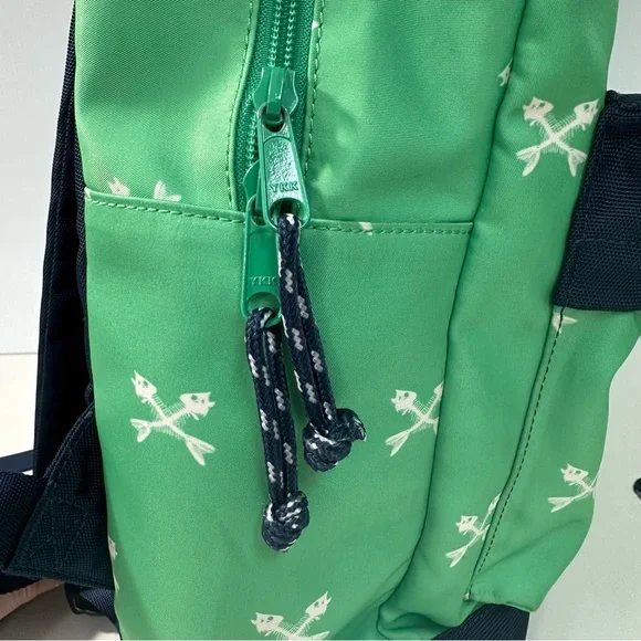 Vineyard Vines Martha’s Vineyard Fishbones Green Blue Backpack - Picture 8 of 13